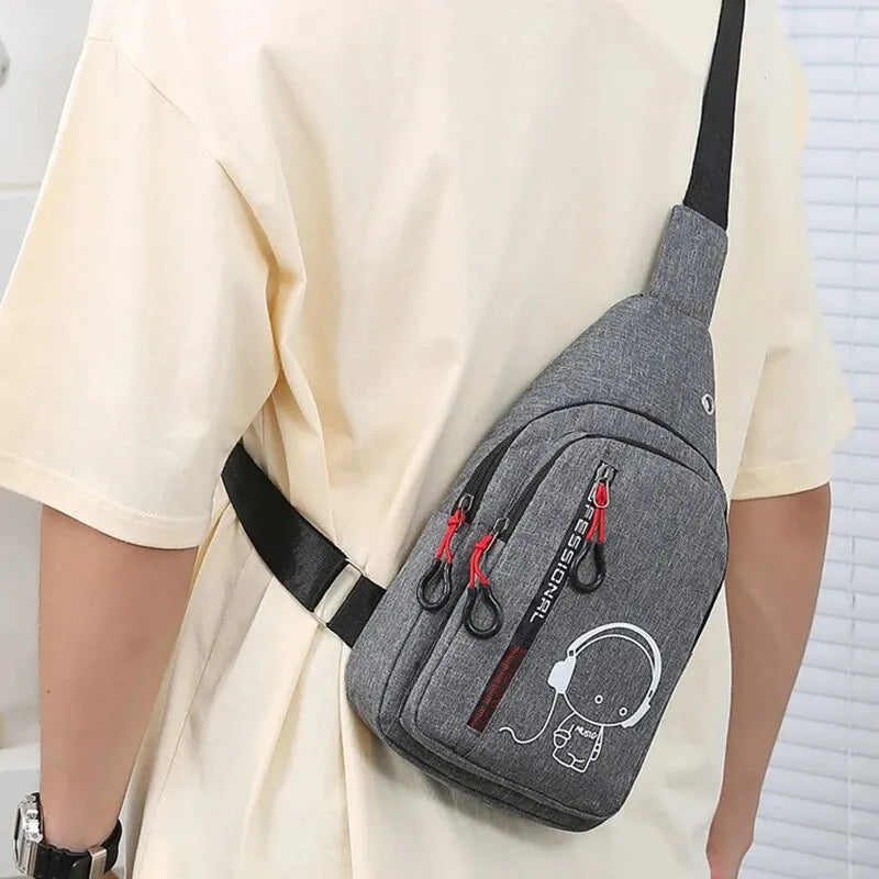 2024 Men's Casual Chest Bag - Fashionable Shoulder and Hand Crossbody, Ideal for Cycling and Everyday Use