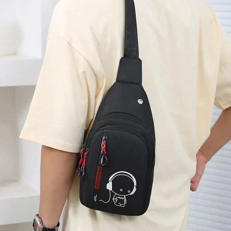 2024 Men's Casual Chest Bag - Fashionable Shoulder and Hand Crossbody, Ideal for Cycling and Everyday Use
