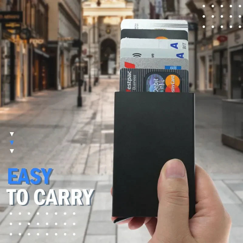 Slim Aluminum Wallet | RFID Blocking | Automatic Pop-Up Design | Compact-Durable