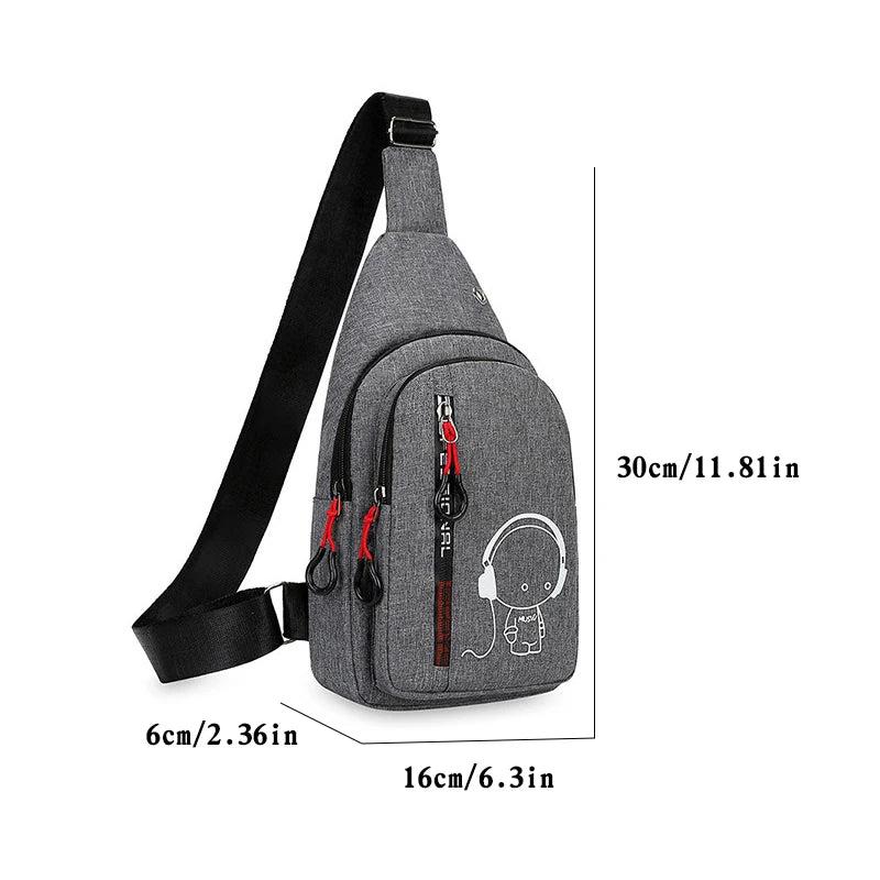 2024 Men's Casual Chest Bag - Fashionable Shoulder and Hand Crossbody, Ideal for Cycling and Everyday Use