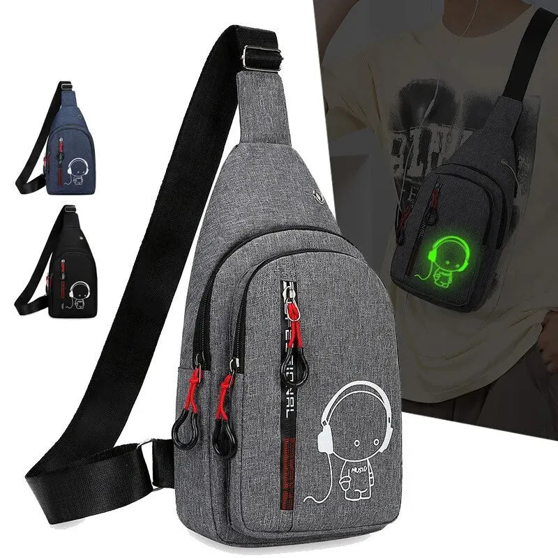 2024 Men's Casual Chest Bag - Fashionable Shoulder and Hand Crossbody, Ideal for Cycling and Everyday Use