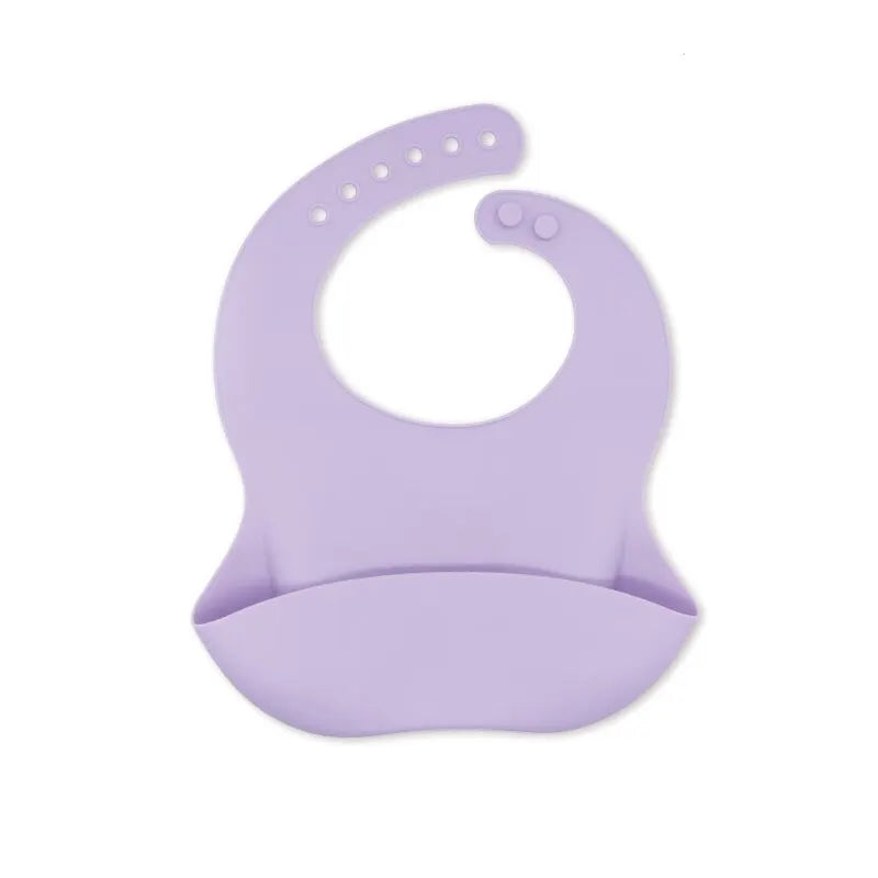Adjustable Silicone Baby Bib - Waterproof Animal Print, Soft & Easy Clean