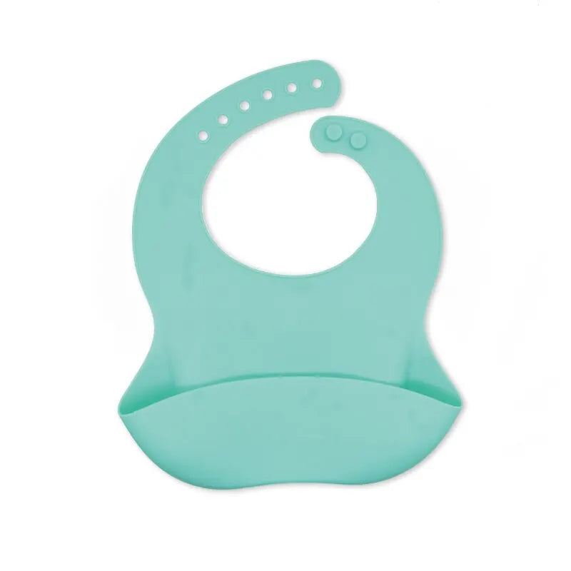 Adjustable Silicone Baby Bib - Waterproof Animal Print, Soft & Easy Clean