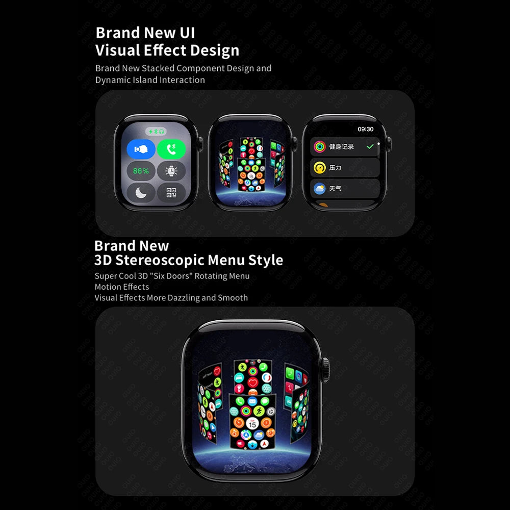 2025 Series 10 Smartwatch: AMOLED, 3D Menu, NFC, TWS, Music, ChatGPT-Enabled