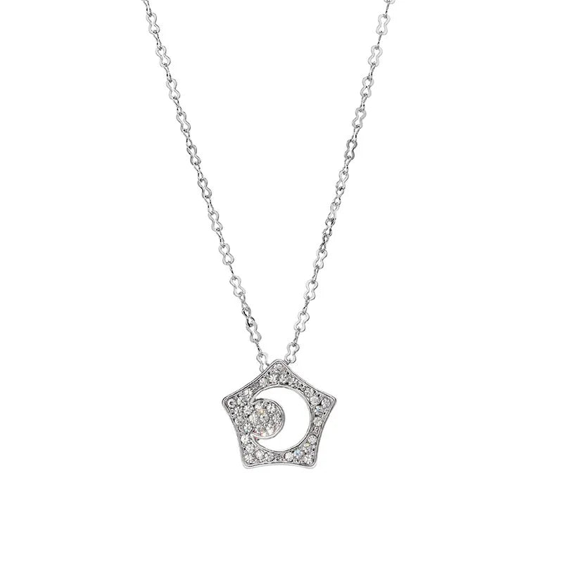 Korean Drama-Inspired Necklace: Star & Moon Pendant, Perfect for Boys Over Flowers Fan