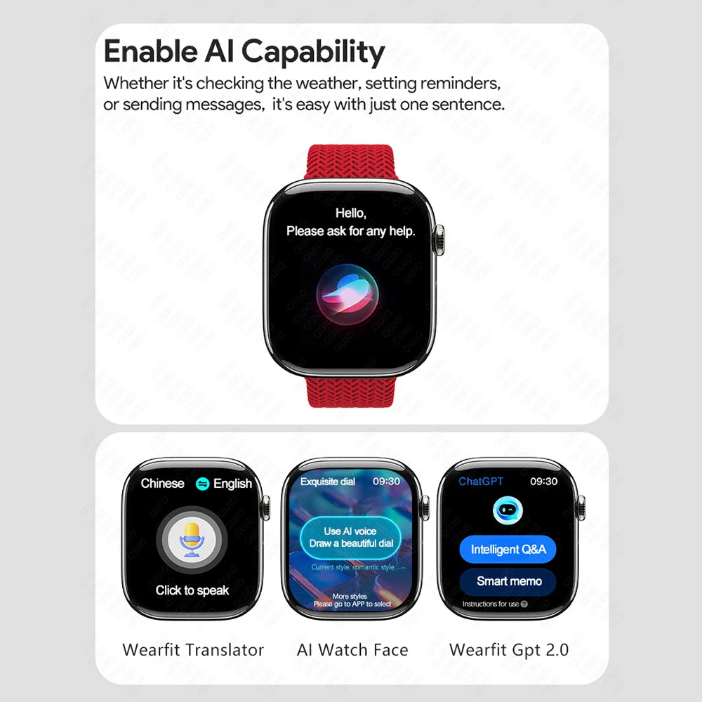 2025 Series 10 Smartwatch: AMOLED, 3D Menu, NFC, TWS, Music, ChatGPT-Enabled