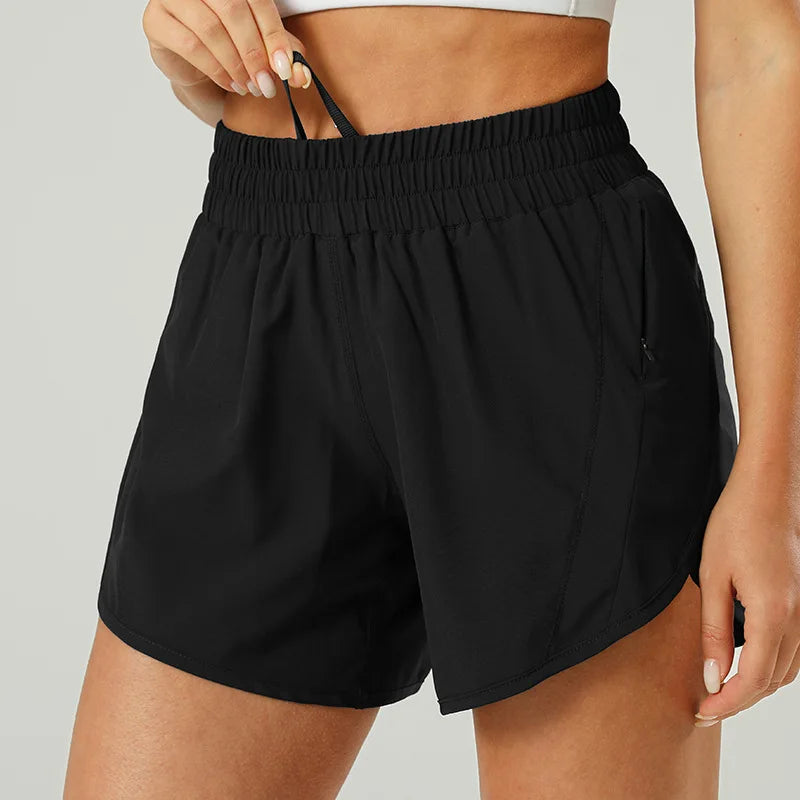 High-Waisted Yoga Shorts | Loose Fit | Side Pockets | Perfect for Workout