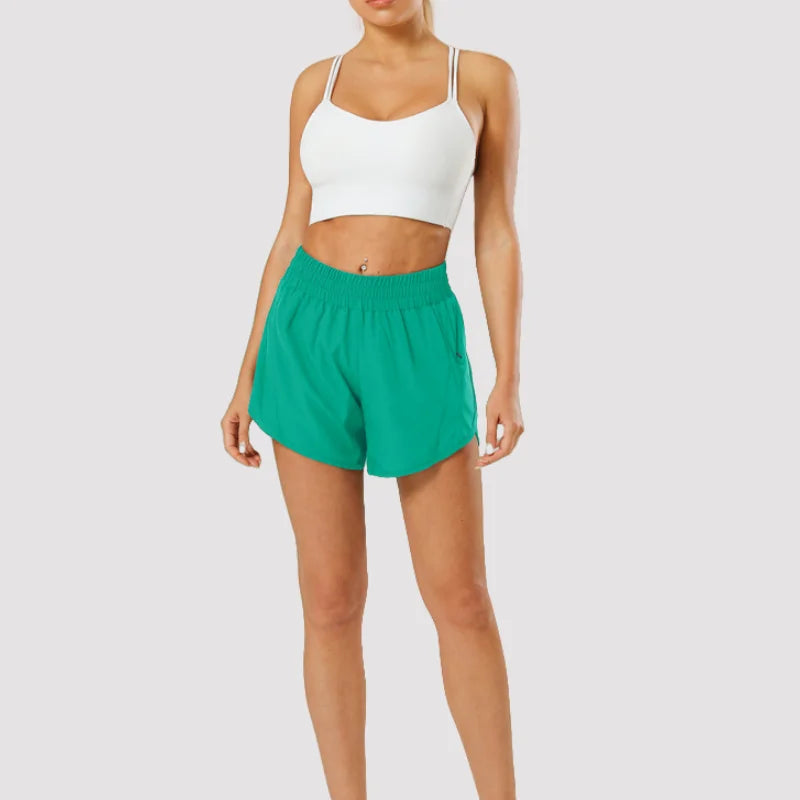 High-Waisted Yoga Shorts | Loose Fit | Side Pockets | Perfect for Workout