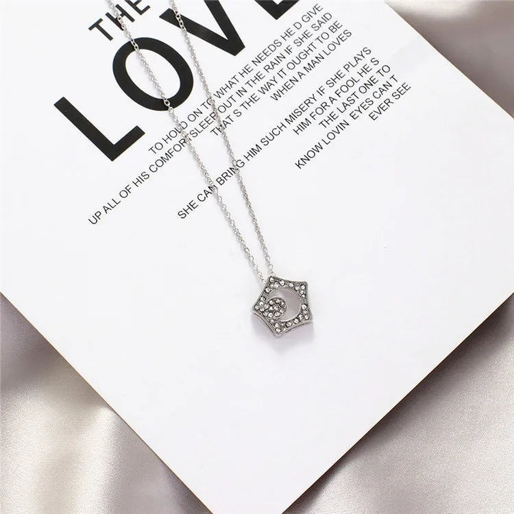 Korean Drama-Inspired Necklace: Star & Moon Pendant, Perfect for Boys Over Flowers Fan