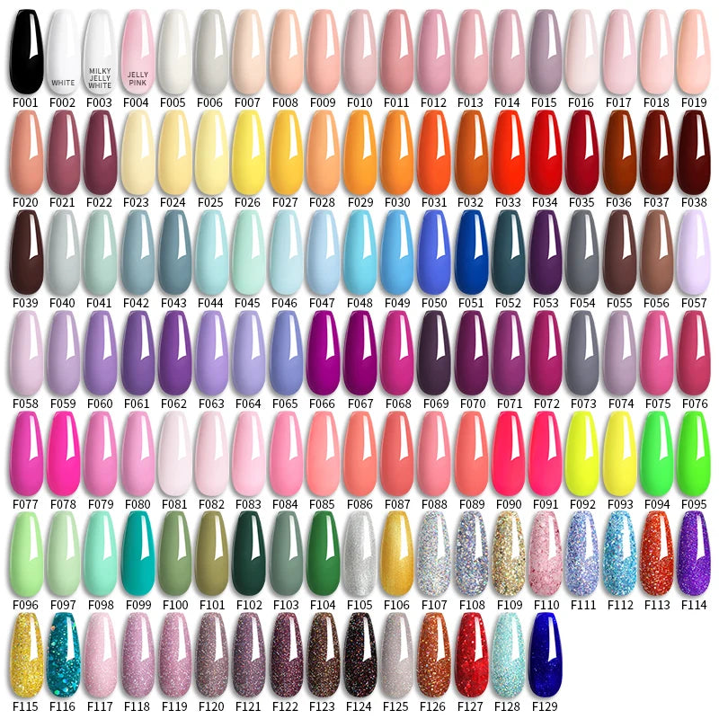 Nail Polish -129 Colors UV Gel  7ml Long-Lasting Soak-Off Manicure Varnish