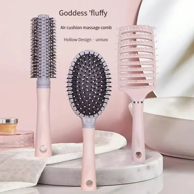 Anti-Hair Loss Cushion Brush - Gentle Detangler & Massager for All Hair Types