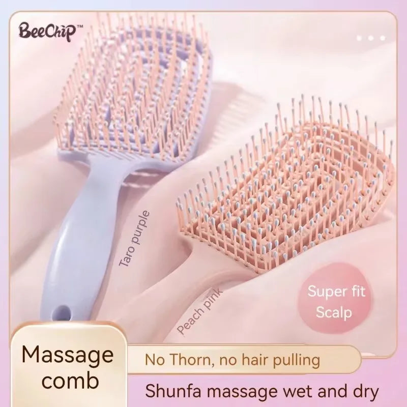 Anti-Hair Loss Cushion Brush - Gentle Detangler & Massager for All Hair Types