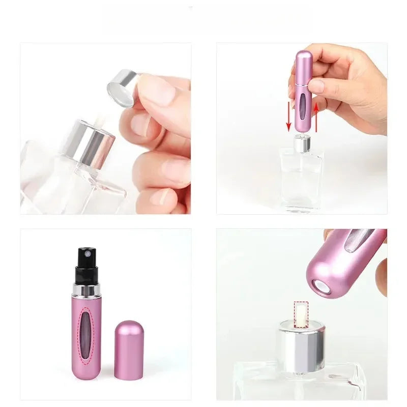 Travel Perfume Atomizer - 5ml Refillable Bottom-Fill Spray Bottle