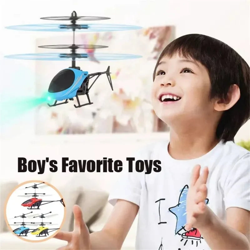 Rechargeable Mini RC Drone - Safe, Fall-Resistant Remote-Control Helicopter for Kids.