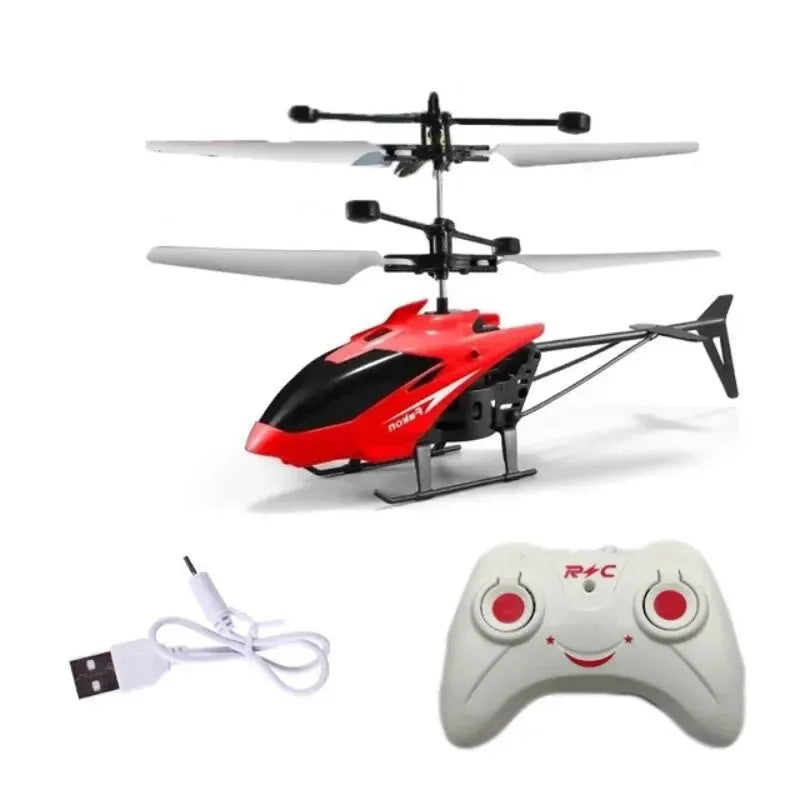 Rechargeable Mini RC Drone - Safe, Fall-Resistant Remote-Control Helicopter for Kids.