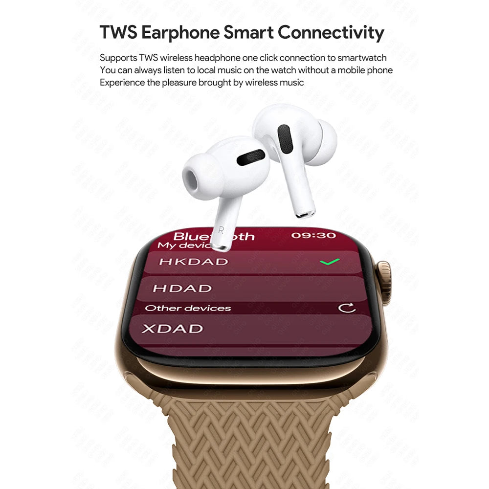 2025 Series 10 Smartwatch: AMOLED, 3D Menu, NFC, TWS, Music, ChatGPT-Enabled