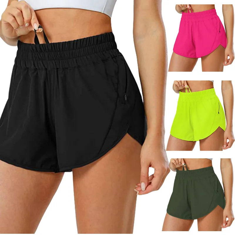 High-Waisted Yoga Shorts | Loose Fit | Side Pockets | Perfect for Workout