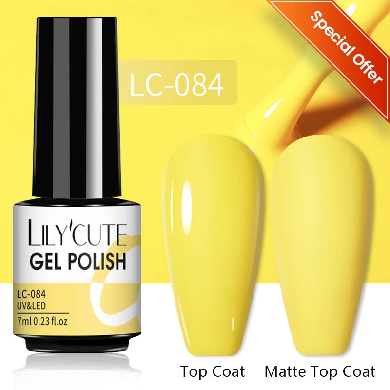 Nail Polish -129 Colors UV Gel  7ml Long-Lasting Soak-Off Manicure Varnish