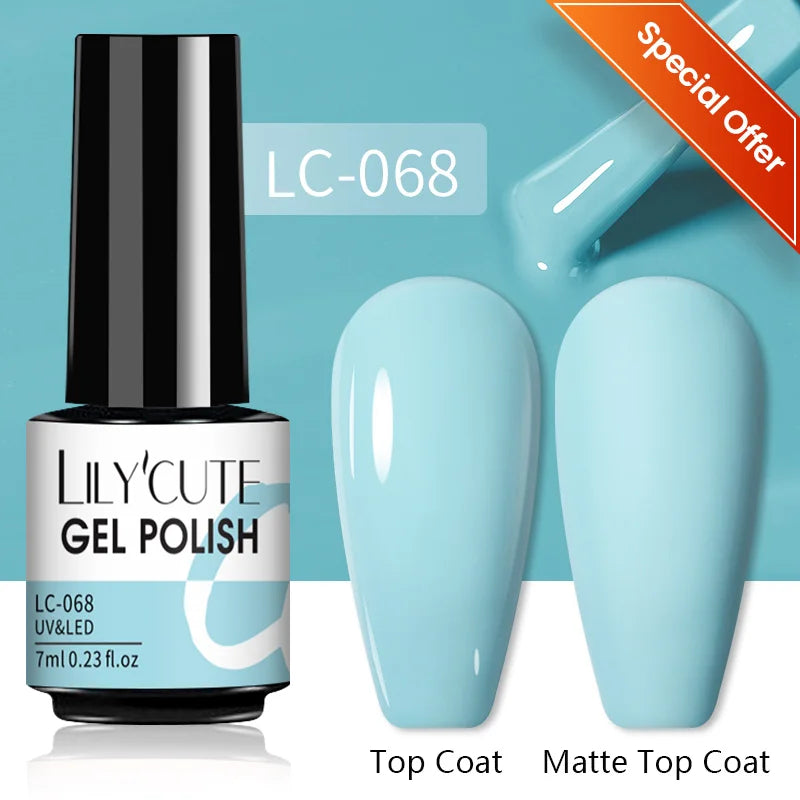 Nail Polish -129 Colors UV Gel  7ml Long-Lasting Soak-Off Manicure Varnish