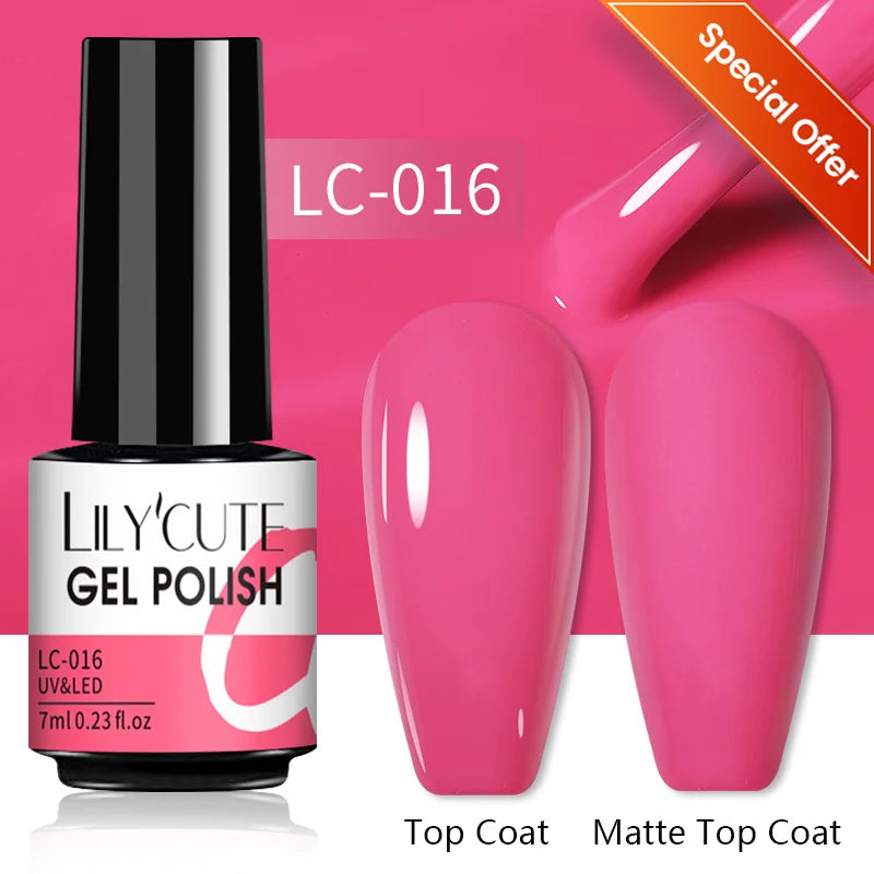 Nail Polish -129 Colors UV Gel  7ml Long-Lasting Soak-Off Manicure Varnish