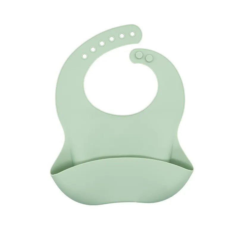Adjustable Silicone Baby Bib - Waterproof Animal Print, Soft & Easy Clean