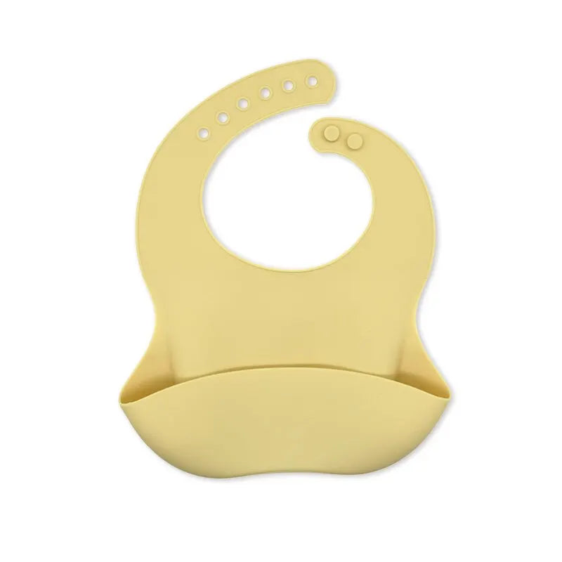 Adjustable Silicone Baby Bib - Waterproof Animal Print, Soft & Easy Clean