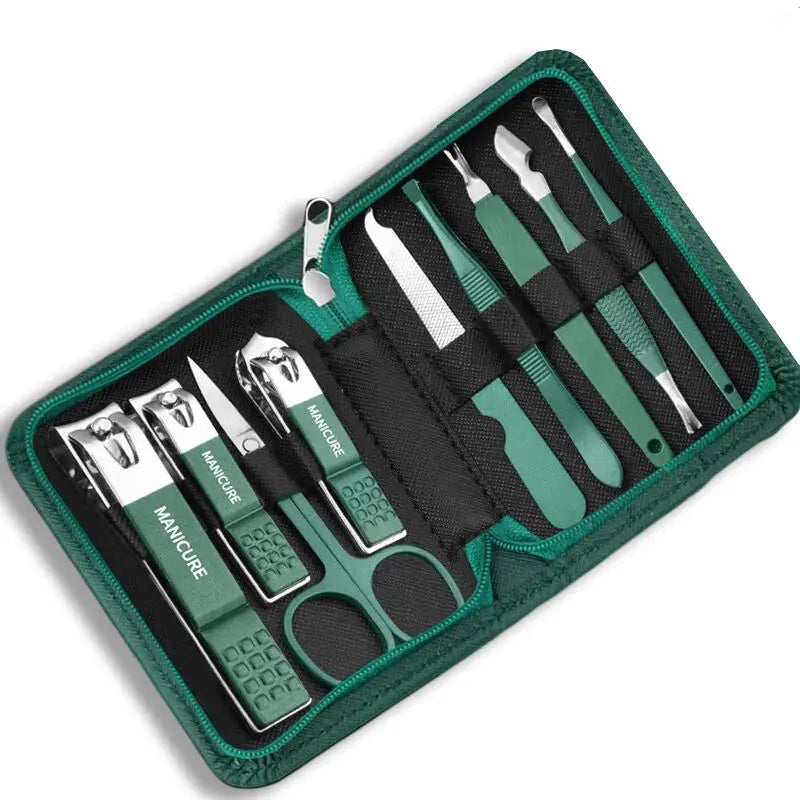 Professional Manicure & Pedicure Set - 7-18 Pieces, Stainless Steel, Travel Case.