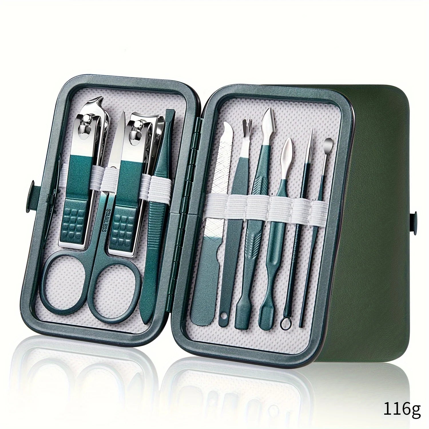 Professional Manicure & Pedicure Set - 7-18 Pieces, Stainless Steel, Travel Case.