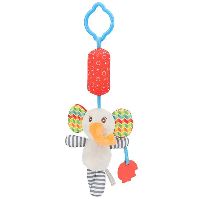 Soft spiral toy with rattles - hangs on cribs/strollers for baby entertainment