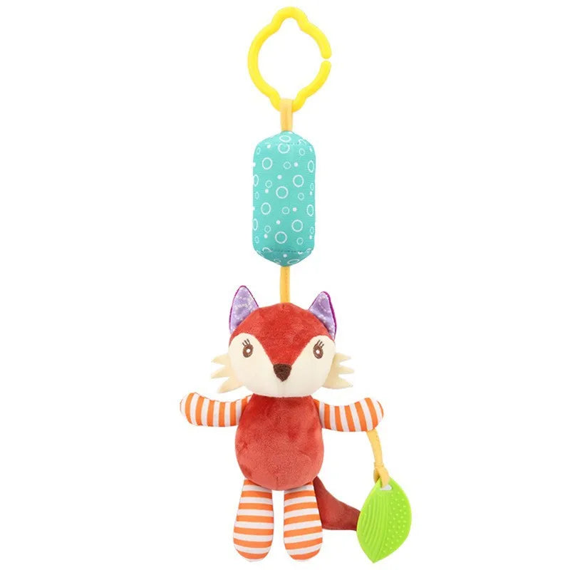 Soft spiral toy with rattles - hangs on cribs/strollers for baby entertainment