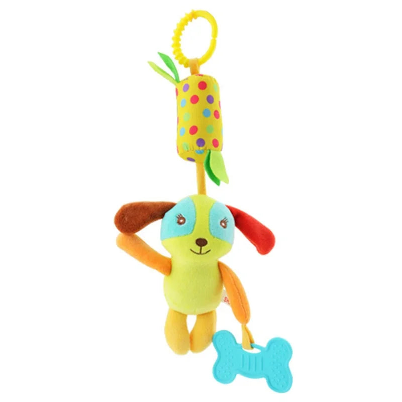 Soft spiral toy with rattles - hangs on cribs/strollers for baby entertainment