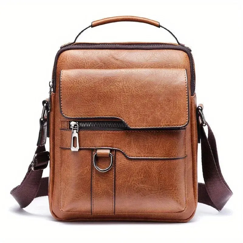 Stylish Men's Crossbody Bag | Durable PU Leather | iPad Compatible