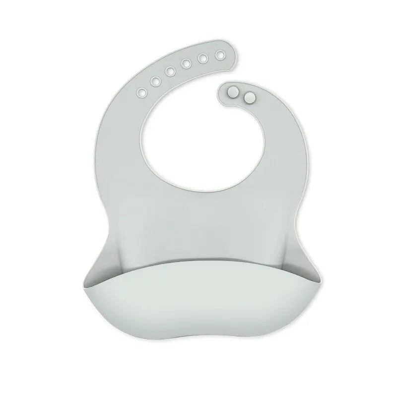 Adjustable Silicone Baby Bib - Waterproof Animal Print, Soft & Easy Clean