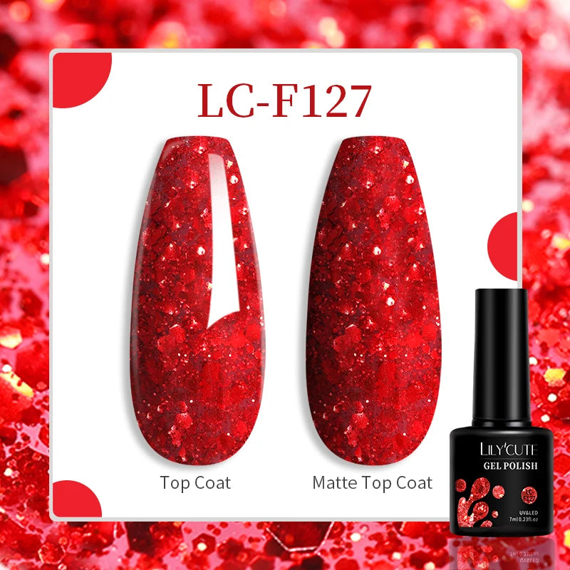 Nail Polish -129 Colors UV Gel  7ml Long-Lasting Soak-Off Manicure Varnish