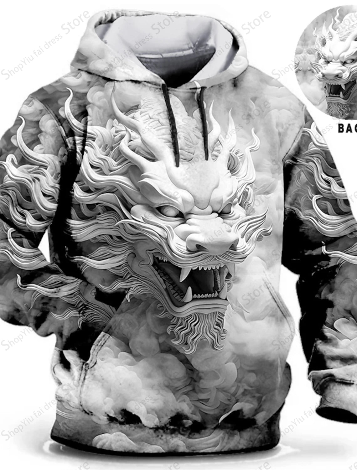 Dragon Graphic Hoodie | Oversized Fit | Unisex | Perfect for Winter