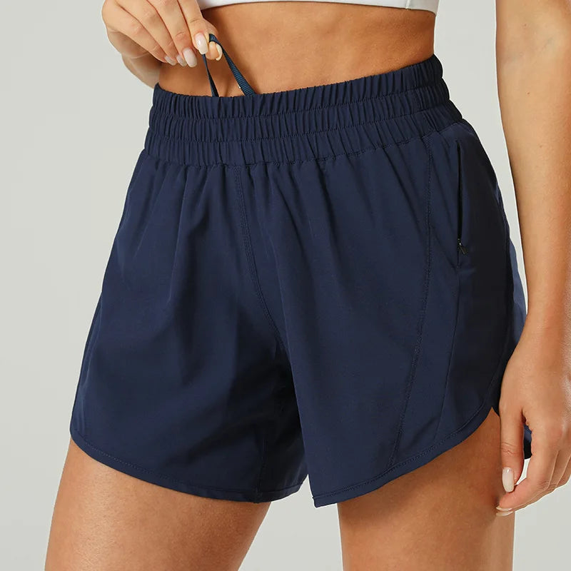 High-Waisted Yoga Shorts | Loose Fit | Side Pockets | Perfect for Workout